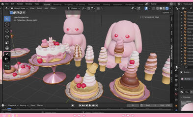 Blender 3D modeling